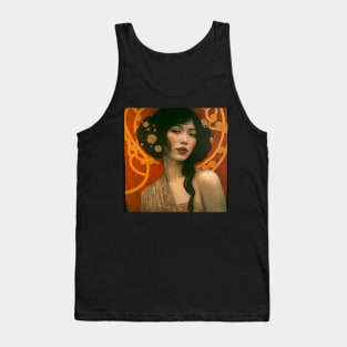 Art Deco Style Woman Tank Top